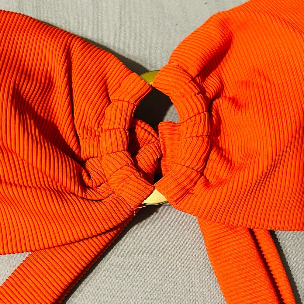 L*SPACE Jasper Top & Rocky Classic Bottoms Bikini Set Pimento Orange Red LARGE - Picture 7 of 12